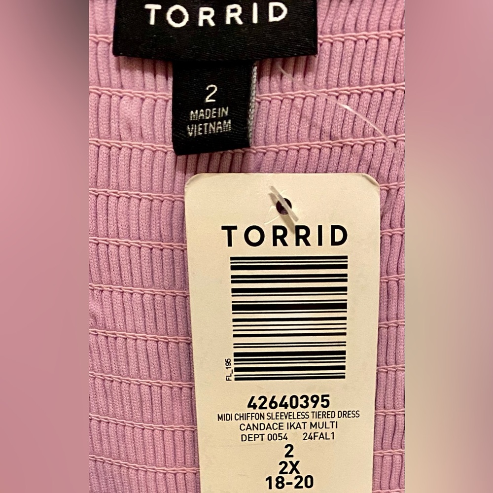 Torrid Midi Chiffon Sleeveless Tiered Dress - Size 2X - NWT! - Picture 6 of 10